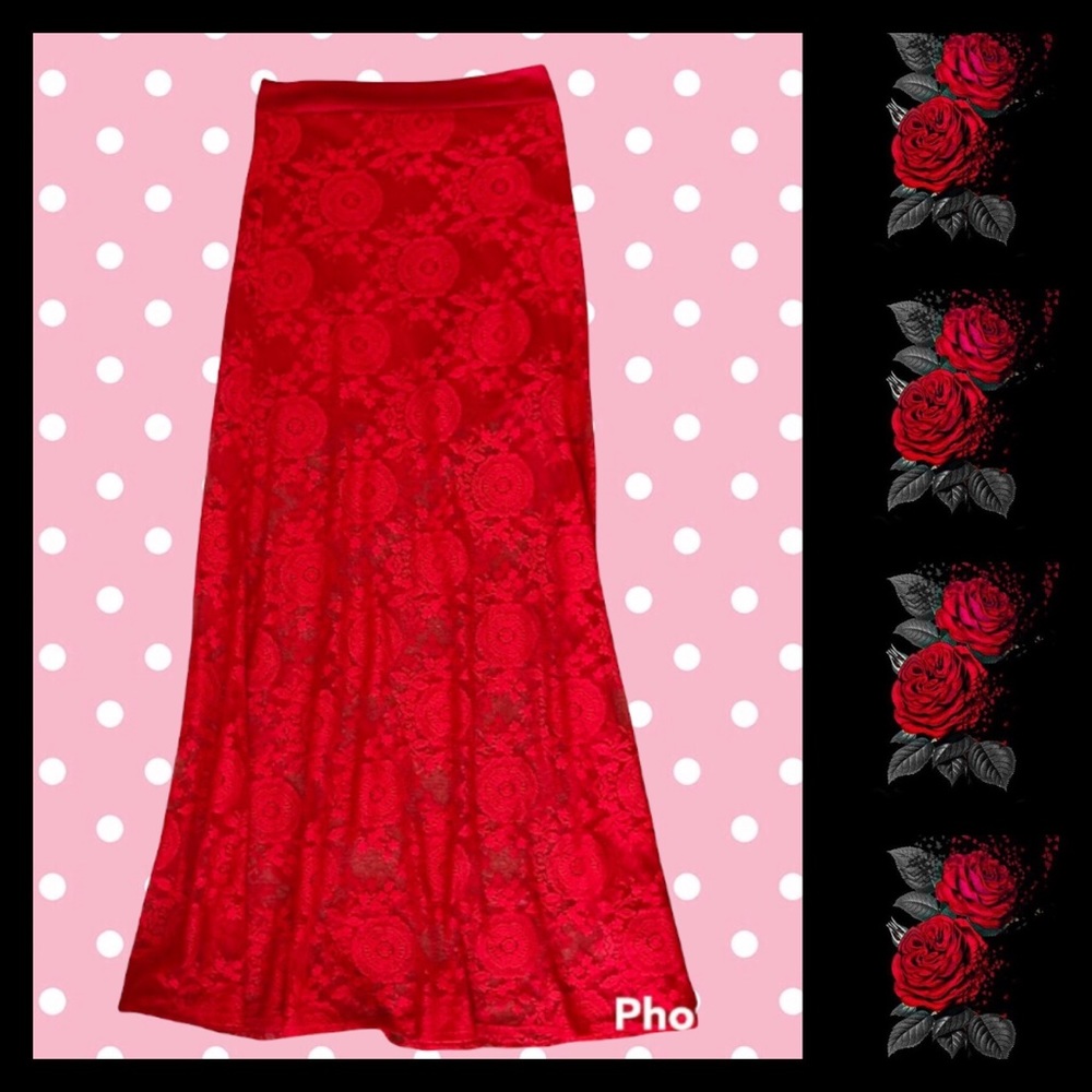 Red Savannah Rae Lace Maxi